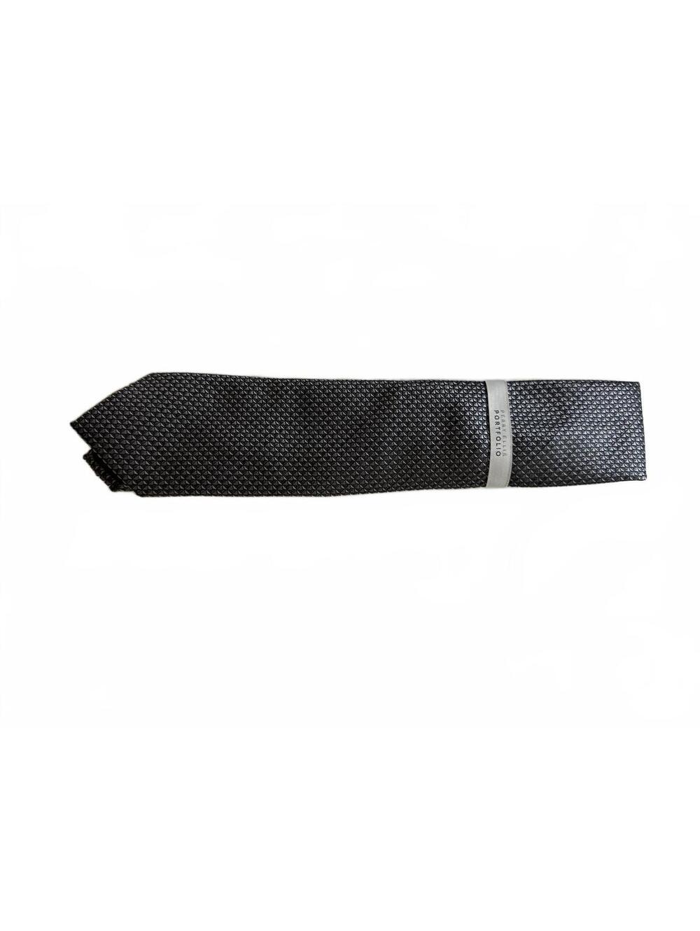 Perry Ellis Portfolio Men's Black Textured Tie
